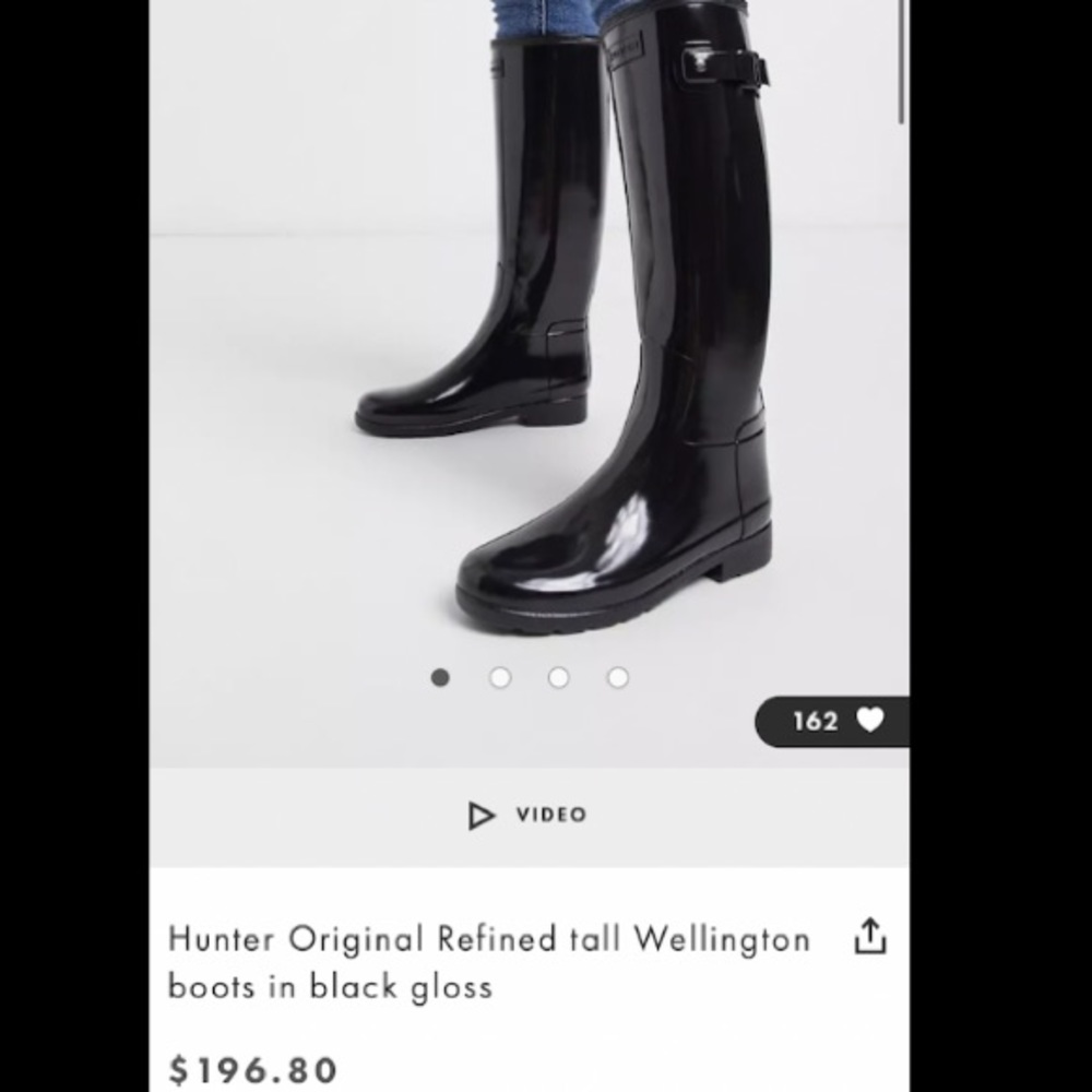 Hunter rain boots sz 7F or 6 Male blk